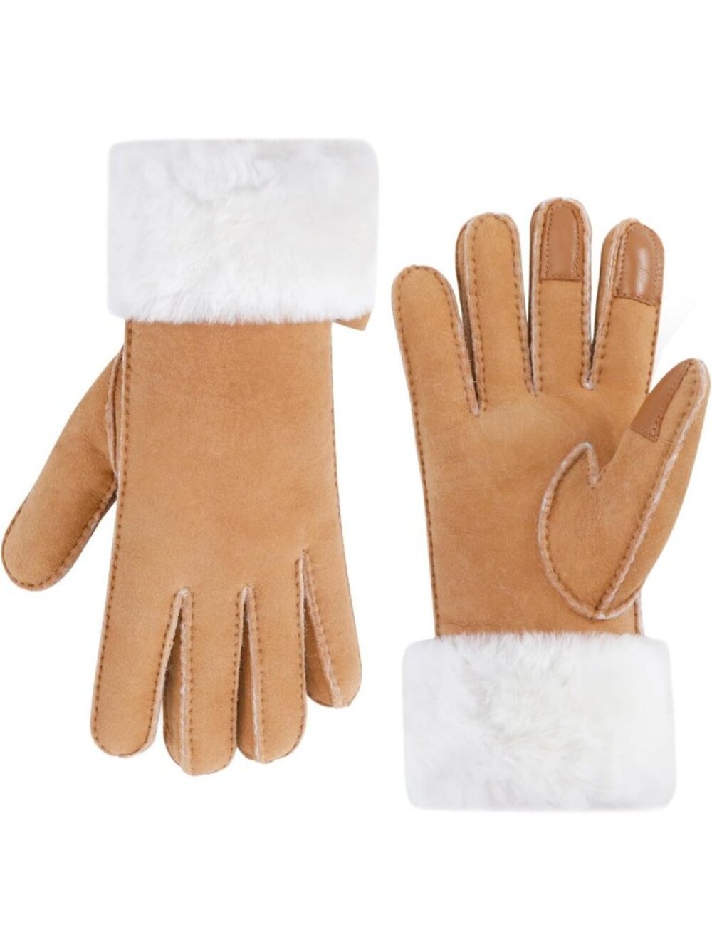 Cozy Waterproof Sheepskin Gloves for Women | Turn Cuff Wool Winter Mittens